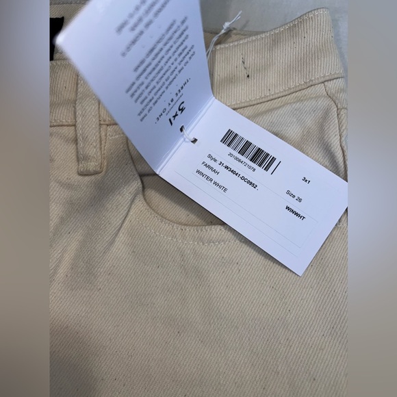 3 X 1 NYC Farrah Jeans in Winter White Wash - Size 26 - Picture 5 of 7